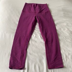 Purple High Waisted Lululemon Capri Legging
